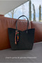 Women's Hand and Shoulder Bag Black Suede