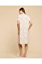 Printed Nightdress With V-Neck And Short Sleeves - 3