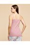 Women'S Dusty Pink Ribbed Lace Trim Camisole - 4