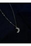 Steel 2-Piece Moon and Sun Friendship Necklace - 2