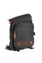 Small Size 30 cm Canvas Tarpaulin Waterproof Fabric Daily Backpack Black U571 - 7