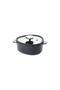 Apex Ceramic Pot with Glass Lid, Black, 20cm - 2