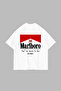 MRL. Printed Oversized Unisex White T-shirt