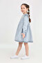 Girls' Daisy Embroidered Shoulder-Ruffle Jean Dress 12466 - 3