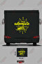 Adventure Awaits Written on the Caravan Sticker with a Heart and Arrow Pattern