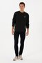 Men's Oversized Fit Crew Neck Black Sweatshirt 50310006-Vr046 - 4