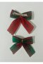 Christmas Themed Double Ribbon Hair Clip - 2