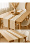 Runner Tablecloth Bohemian Decorative |   Beige Wicker Detailed Special Day Decoration Table Decoration Ranır - 3
