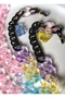 Eyeglass Chain – Pink Acrylic & Black Aluminum, Teddy Bear Charm – Candy Series