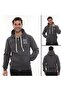 Men's Smoked Fleece Inside Full Zip K Hooded Cotton Sweatshirt - 7