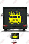 Let's Go Travel Written on the Caravan Visual Caravan Sticker Decal