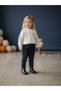 Girls' Soft Textured Pockets Star Embroidered Jeans - 4