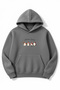 Oversized Smoke Gray Unisex Christmas Spirits Printed Hooded Sweatshirt