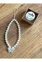 Transparent Butterfly Phone Charm Pearl Detailed Phone Lanyard Bag Lanyard - 3