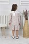 Girl's Self-Patterned Dress with Lace Detail on the Collar - 5