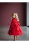 Baby Girl Floral Patterned Design Red Dress - 7
