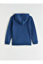 Two Mt Shop Quality Lcw Kids Navy Blue Hooded Plain Boys' Thick Sweatshirt - 4