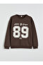 Brown Printed Boys' Sweatshirt