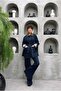 Velvet Collar Sleeve Decorated Denim Pants Jacket Two-Piece Set – Hijab Friendly - 3