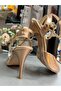 Gold Trace” Rose Gold Leather 8.5 cm 13 Points Butterfly Model Tango, Dance and Ballroom Shoes - 5