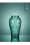 Luxury |   Petal |   Imported Decorative Glass Vase with Embossed Pattern |   15X15X25 cm - 5