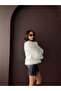 - Rabbit Fur Buttoned Coat - Cream - 2