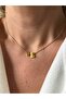 Stainless Steel Heart Letter E Katre Necklace - 3