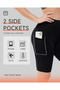 Biker Shorts Women With Pockets 8" High Waisted Workout Spandex Tummy Control Gym Running Yoga - 4