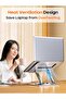 Laptop stand 360 Heavy duty Metal Adjust Hight Multi angle Foldable - 5