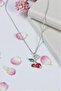 Accessories Red Zircon Stone Cherry Model Steel Women's Necklace - 3