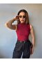 Women's Black Mock Neck Soft Touch Flexible Blouse - 3
