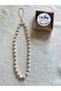 Gold Crystal and Pearl Design Phone Charm Phone Lanyard