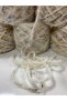 Moher Acrylic: Color Cream Mink, Yellow Sausage Design Visual Net Weight 700 Grams - 2
