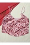 Cherry Patterned Satin Strap Pajama Set - 2