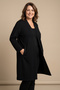 Knitwear Medium Thick Steel Knit Battal Transitional Large Size Mother Long Black Cardigan - 4