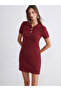Rmz Gi̇yi̇m Farkiyla Devrik Roba Collar Textured Knitwear Mini Dress - 2