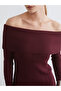 Esvab • Modern & Distinctive Wide Roba Collar Knitwear Dress - 3