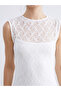 Crew Neck Lace Dress - 3