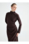 Stand Collar Shirred Dress - 2
