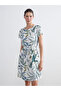 I Zero Roba Collar Floral A-Fitting Dress from Freezen Store - 3