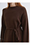 Esvab • Modern & Distinctive Zero Roba Collar Belted Knitwear Dress - 3