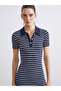 Esvab • Modern & Distinctive Devrik Roba Collar Striped Dress - 3
