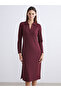 Plus Size Turn-Down Roba Collar Bodycon Dress for Style Seekers from Uzg Store