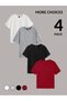 Advantageous 4-Piece Pack of Oversized T-Shirts