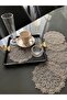 Set of 6 Stylish Coffee Side Presentation Guipure Tulle Napkins - 2