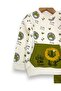 Baby Boy Lion Embroidered Winter 3-Thread Set Fleece-Lined 6-9-12-18-24 Months Top and Bottom Baby Set - 3