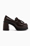 Juni Brown Platform Heeled Women's Casual Shoes - 2