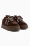 Rita Brown Suede Thick Sole Casual Sneaker Shoes - 3