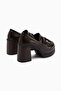 Juni Brown Platform Heeled Women's Casual Shoes - 5