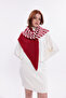 Women's Striped Soft Acrylic Triangle Scarf Winter - 5